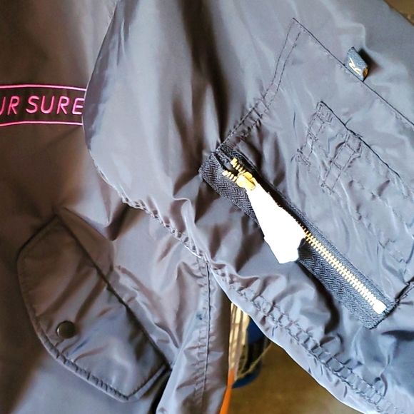 Black Military Air Force MA-1 Reversible Bomber Fl - Picture 5 of 5